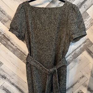 Jennifer Lopez Black and White Tweed Dress